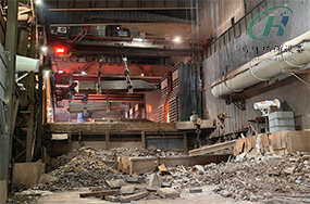 河北鋼鐵廠十臺霧炮機降塵案例現(xiàn)場